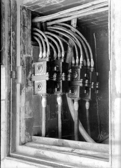 Works photographic negative of manhole and joint boxes