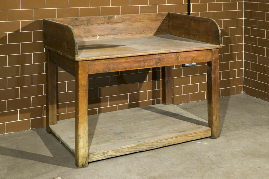 Folding/scrubbing table from a laundry, Bolton, c