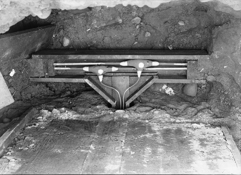 Works photographic negative of cable junctions, Salford Docks