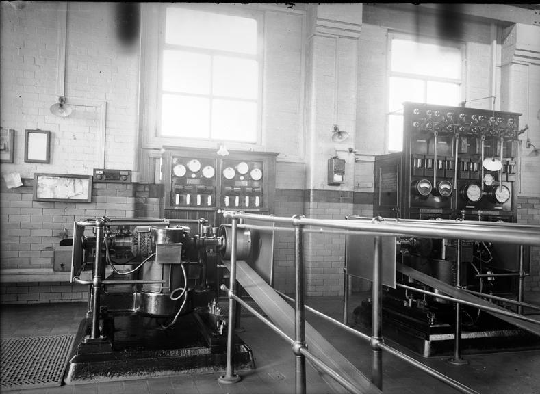 Works photographic negative of old Royce machinery