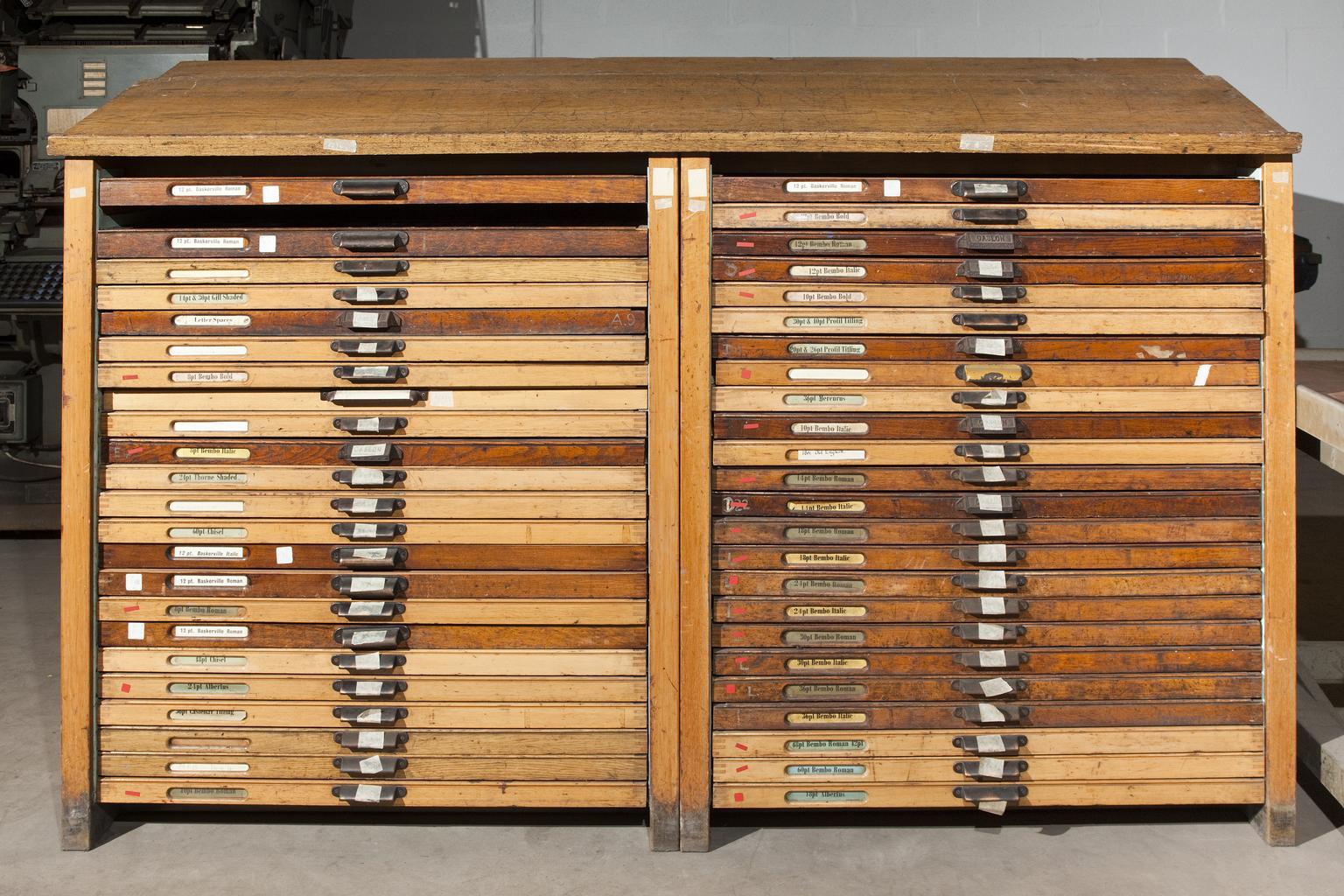 Wooden Type Case