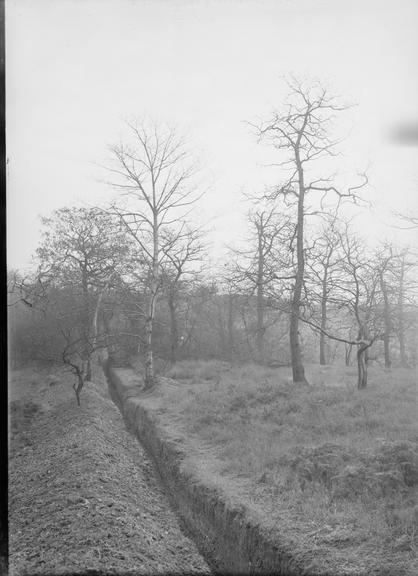 Works photographic negative of trench, Sheffield