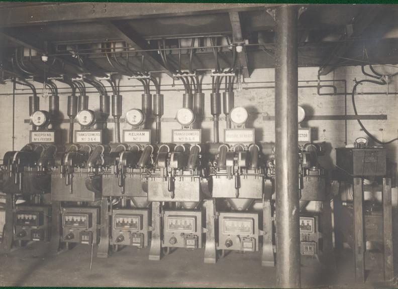 Works photographic negative of substation equipment, Sheffield