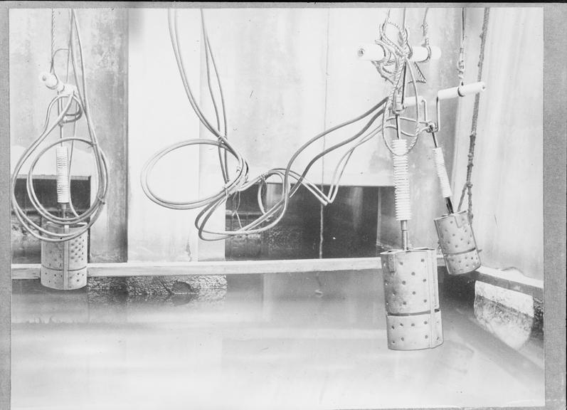 Works photographic negative of electrodes, Sheffield