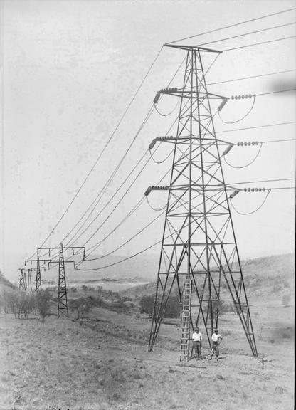 Works photographic negative of pylon, Victoria Falls, Zimbabwe