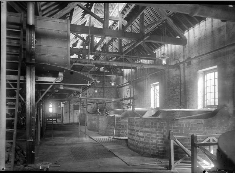 Works photographic negative of warehouse, Bass Brewery