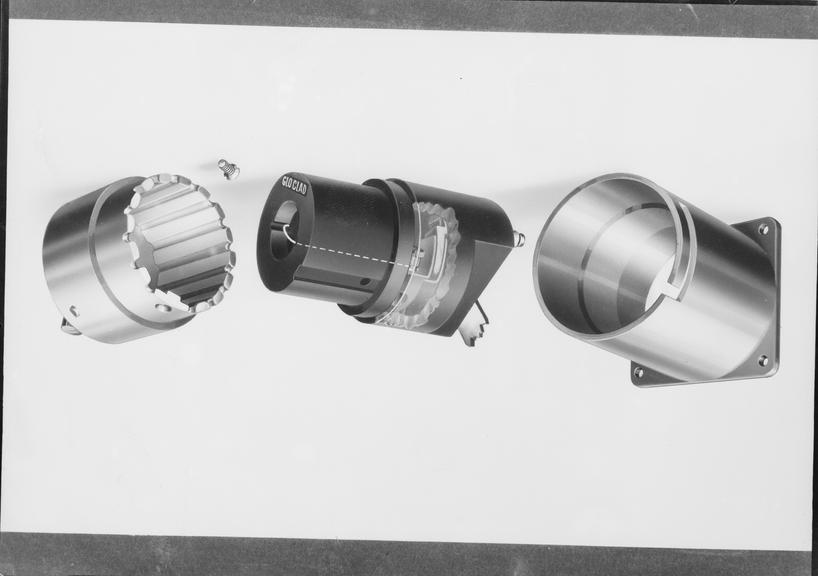 Works photographic negative of mine lighting components