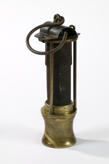 Fire tryers' Davy lamp by John Davis, c