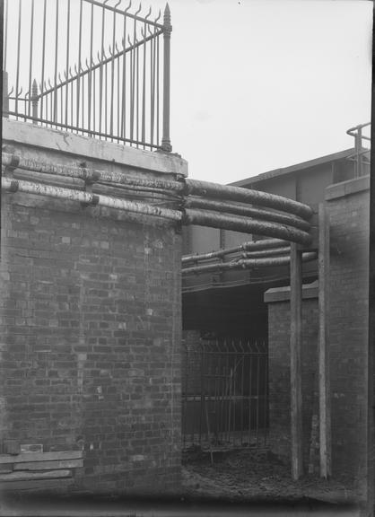 Works photographic negative of cable joints in pit, Stretford