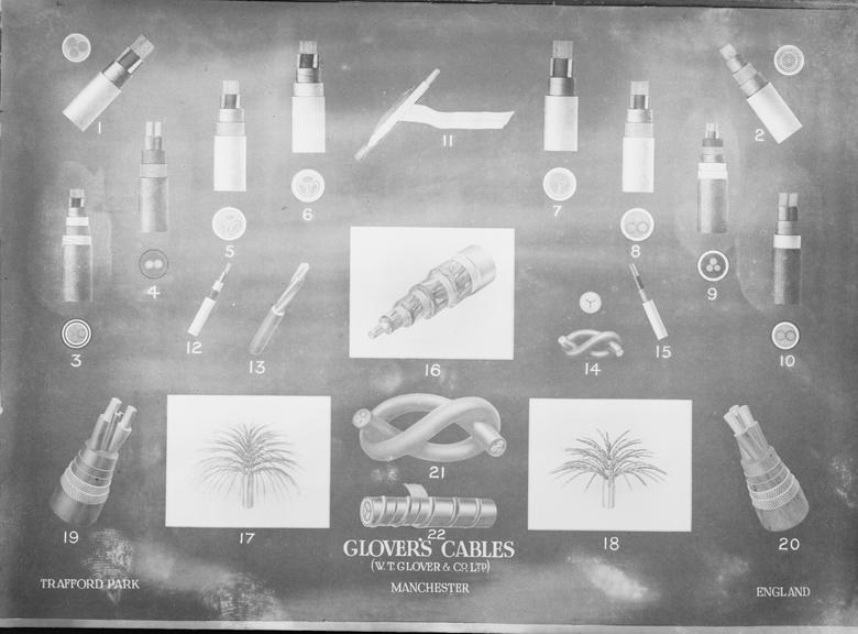 Works photographic negative of cable selection chart