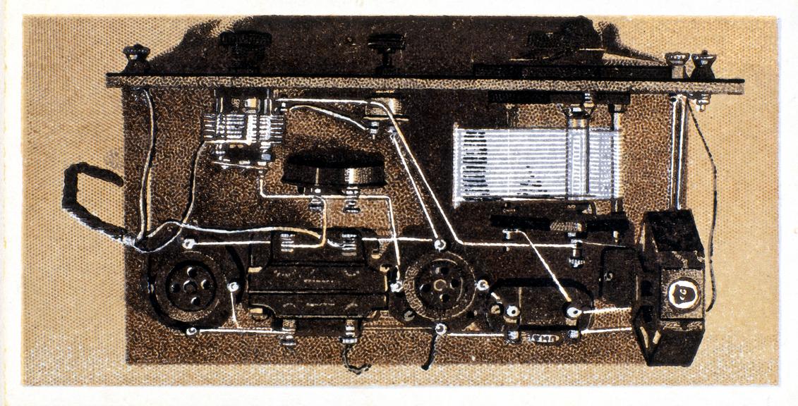 ‘Battery Connections (Contd.)’, Cigarette card from ‘How to build a two valve set’, card no.21