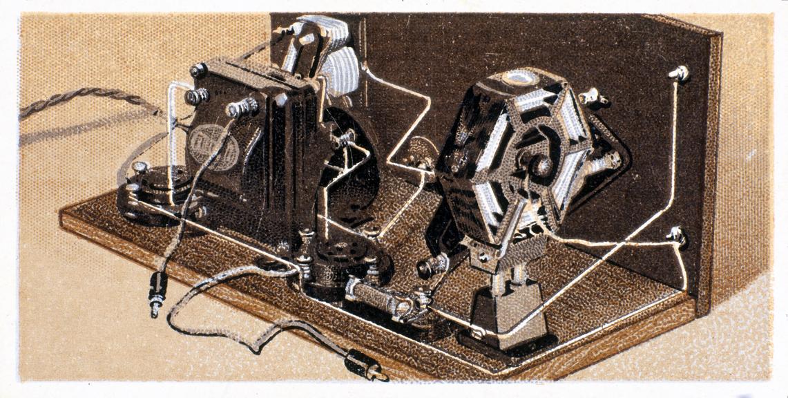 ‘The Inductance Coil’, Cigarette card from ‘How to build a two valve set’, card no.22