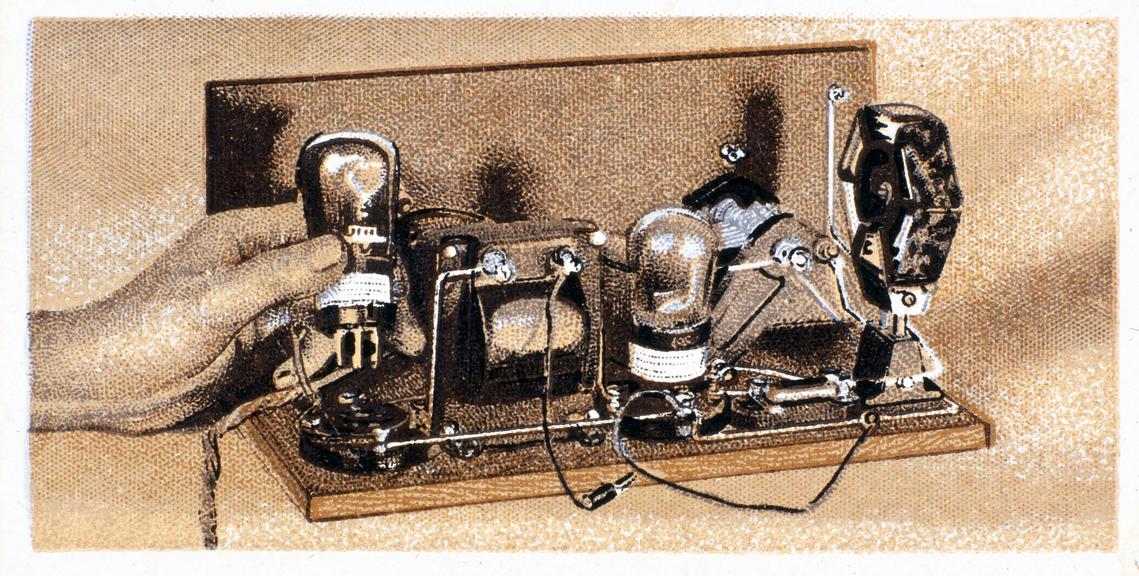 ‘The Valves’, Cigarette card from ‘How to build a two valve set’, card no.23