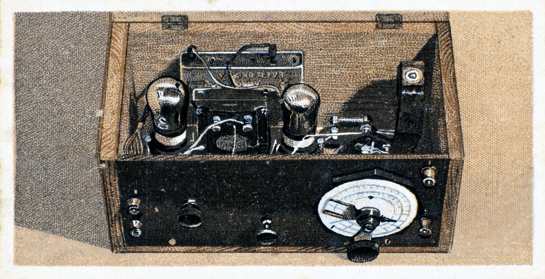 ‘Connecting Up’, Cigarette card from ‘How to build a two valve set’, card no.24