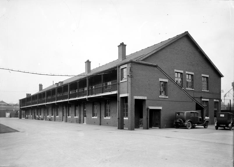 Works photographic negative of a canteen building