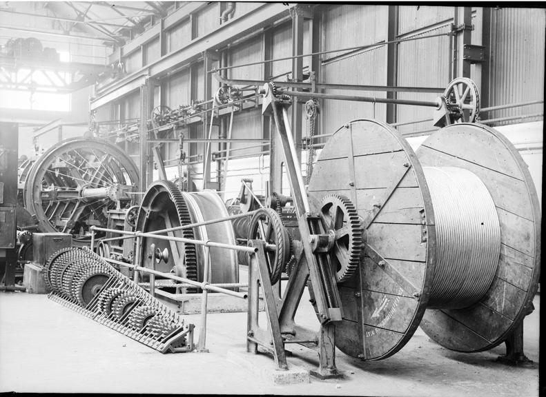 Works photographic negative of stranding machine