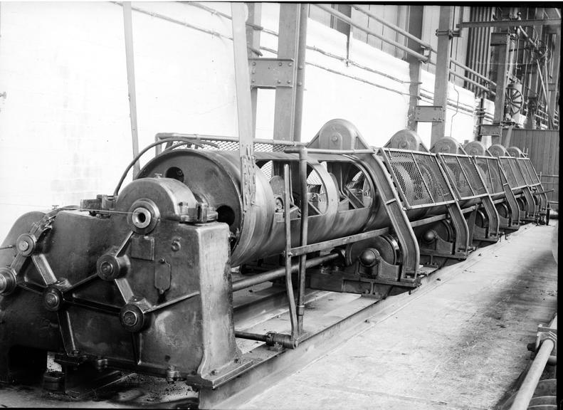 Works photographic negative of stranding machine