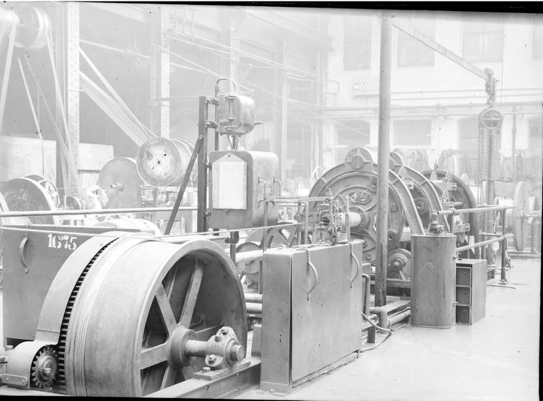 Works photographic negative of stranding machine