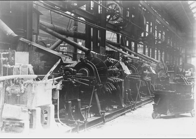 Works photographic negative of a lapping machine