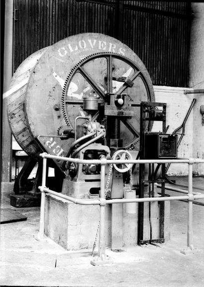 Works photographic negative of tube machine, WT Glover & Co