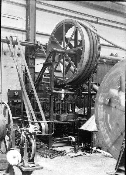 Works photographic negative of braiding machine, WT Glover & Co