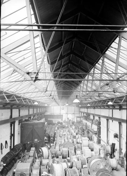 Works photographic negative of a warehouse, WT Glover & Co