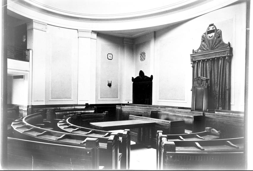 Works photographic negative of Stretford Town Hall, Talbot Road, Stretford