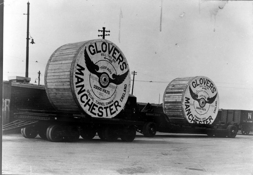 Works photographic negative of 33 kV cable for Calcutta