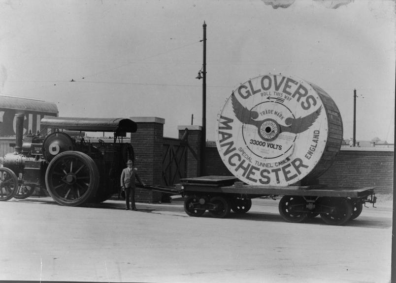 Works photographic negative of 33 kV cable for Calcutta