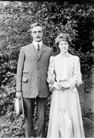 Works photographic negative of unidentified couple