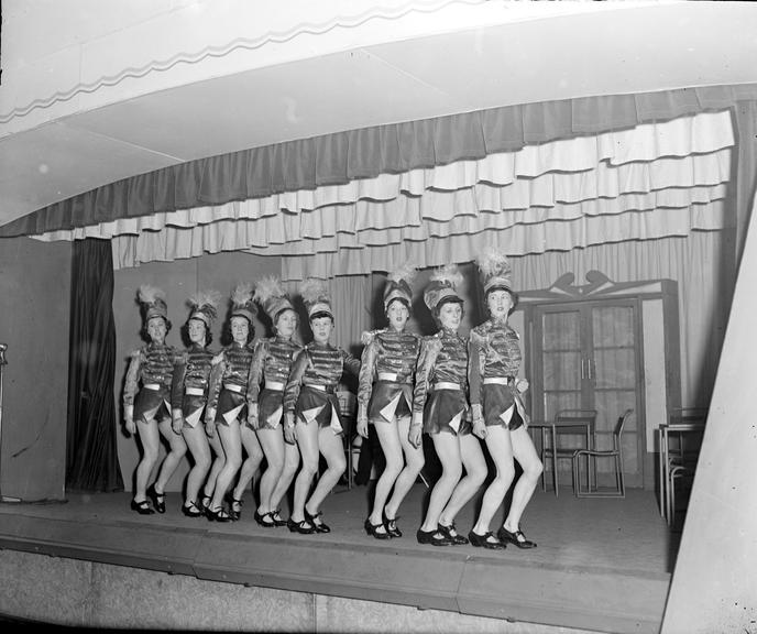 Works photographic negative of dancers on stage