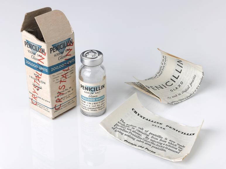 Vial of penicillin sodium salt