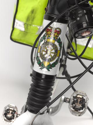 Document wallet from London Ambulance Cycle Response Unit bicycle