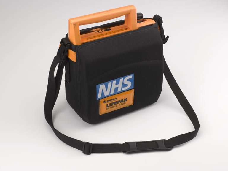 NHS issue portable defibrillator