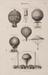 Engraved bookplate `Aeronautics'. [Depicts famous balloons]