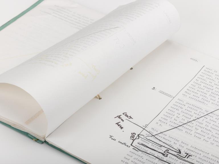 Original typewritten script for the musical entertainment programme 'Mischief-Making Moon'