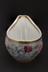 Porcelain pap boat with polychrome painted pattern, English