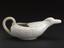 Earthenware pap boat shaped like a bird, French. 1823-1895