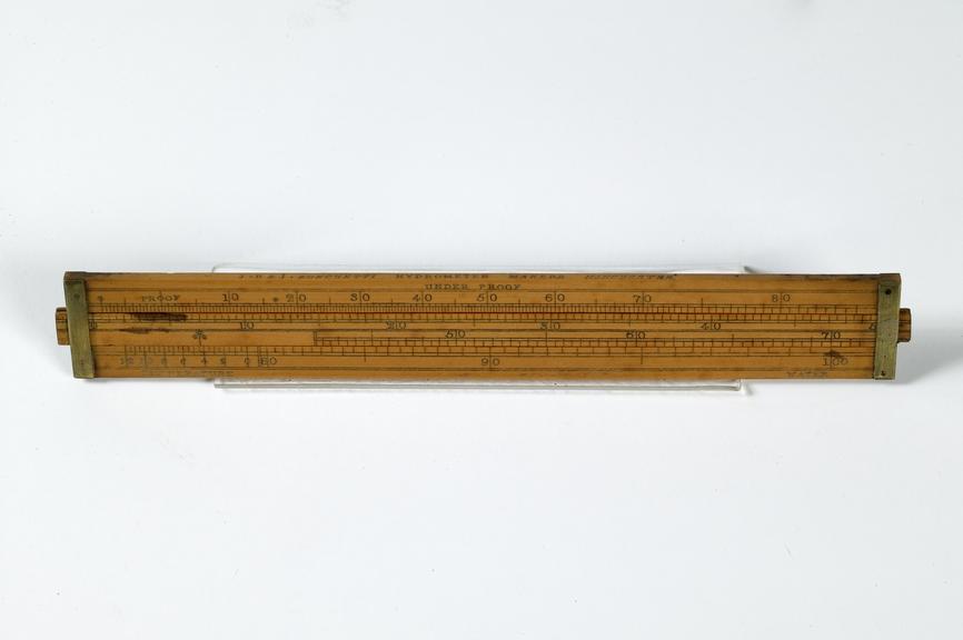 Boxwood proof slide rule