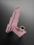 Pink geometric electric wall light, of urea formaldehyde(?)