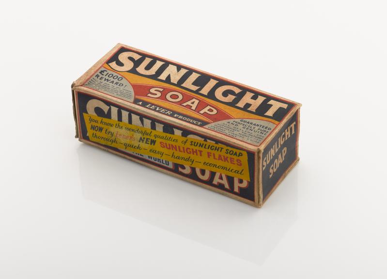 Box for Sunlight brand soap