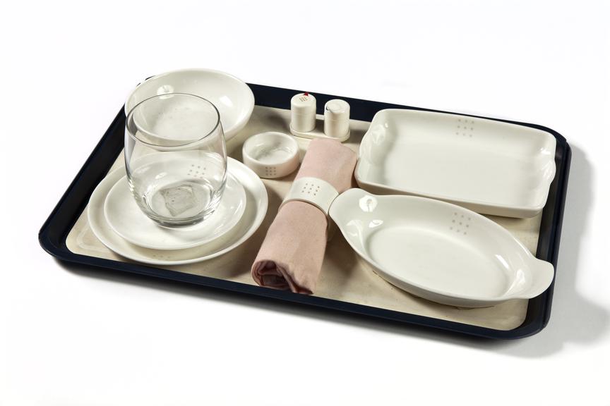 British Airways First Class inflight catering tray, c