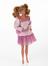 White Barbie in pink and lilac dress,pink cardigan