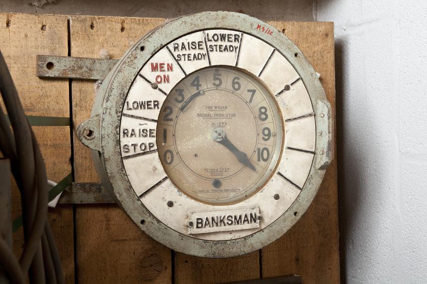 "The Wigan" shaft signal indicator, made by Heyes & Co