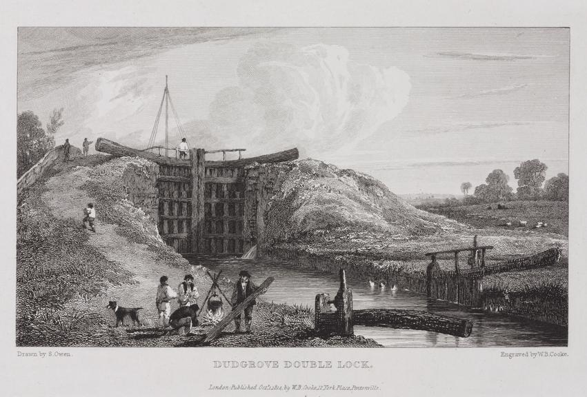 Engraving; Dudgrove double lock by W.B. Cooke after S. Owen