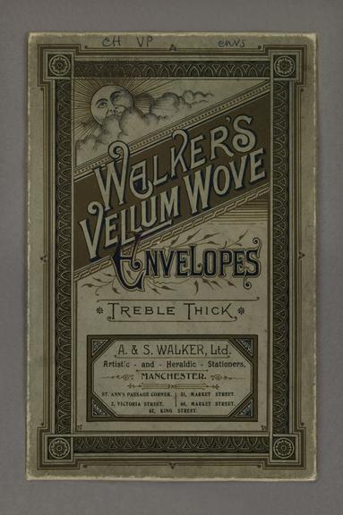 Vellum wove envelope. A & S Walker Limited, Manchester.