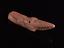 Red earthenware foot-scraper in the form of a crocodile with