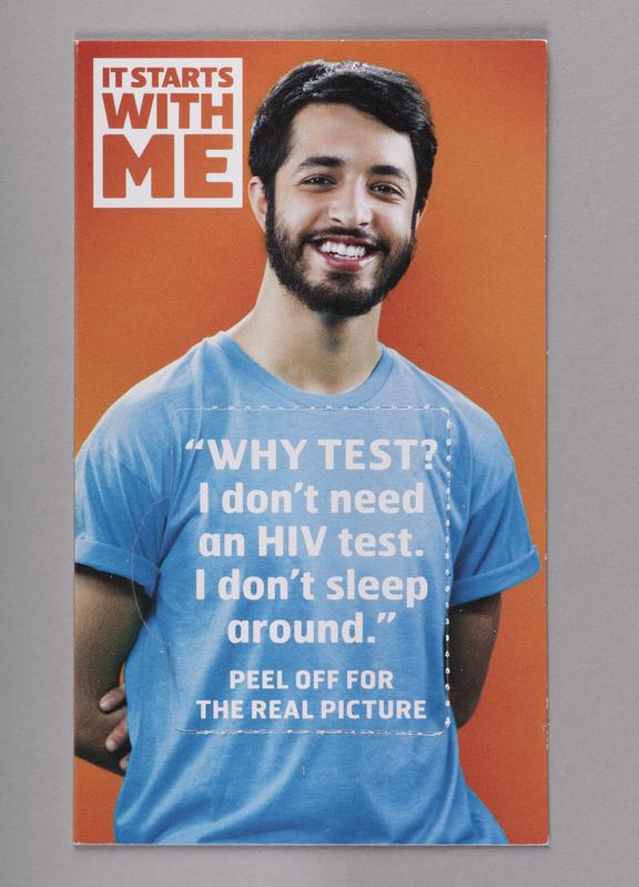 Peel and reveal card "Why Test? ."'  I don't need an HIV test