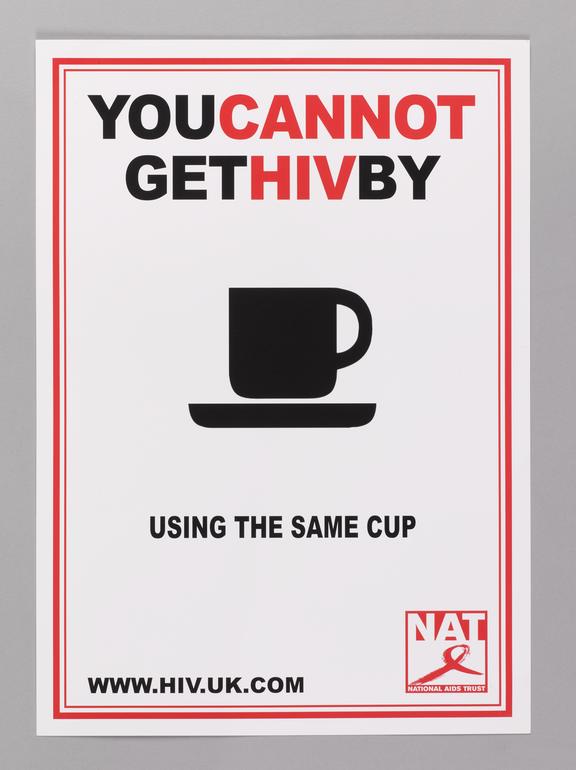 'You can't get HIV by using the same cup' poster published for