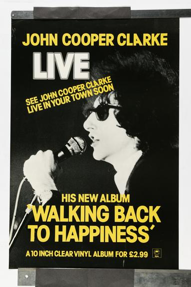 Promotional poster for John Cooper Clarke's Walking Back To